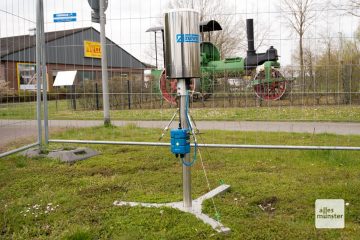 dieses geheimnisvolle Gerät steht seit einiger Zeit am Merkureck in Hiltrup (Foto: Michael Bührke)