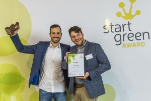 Das Start-up-Unternehmen E-Lyte Innovations aus Münster war einer der Sieger beim Sieger des StartGreen Award 2019. (Foto: Rolf Schulten)