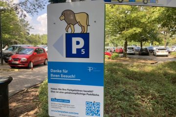 Das neue Parken am Allwetterzoo: digital, ohne Schranken und die ersten 30 Minuten kostenfrei. (Foto: Allwetterzoo Münster)