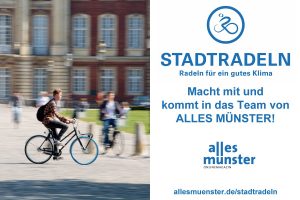 Auch in diesem Jahr ist ALLES MÜNSTER beim Stadtradeln dabei. (Montage: Michael Bührke)