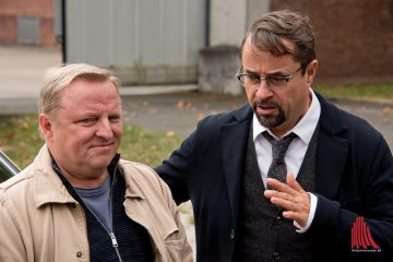 Kommissar Thiel (Axel Prahl) und Professor Boerne (Jan Josef Liefers) ermitteln wieder in Münster. (Archivbild: Michael Bührke)