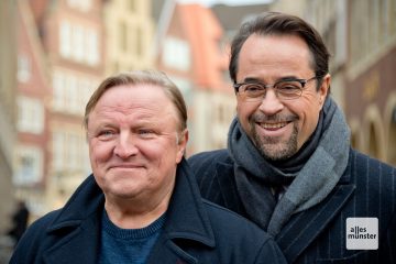Axel Prahl (l.) und Jan Josef Liefers (r.) sind seit 2002 Frank Thiel und Karl-Friedrich Boerne im Tatort Münster
