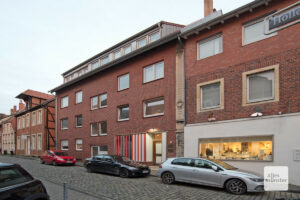 Hollenbeckerstraße 27, hier stand das Wohnhaus von Theodor Kiefer. In dem Geschäft unten rechts soll sich damals ein Fahrradgeschäft befunden haben. (Foto: Bührke)