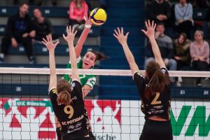 Der USC unterlag dem SC Potsdam beim Heimspiel im "Volleydome" am Berg Fidel. (Foto: Daniel Wessling / USC Münster)