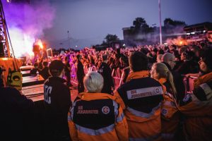 Die Johanniter im Einsatz auf dem Vainstream-Festival. (Foto: Johanniter)