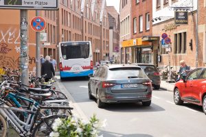 Die Hörsterstraße ist bis Ende September vom Durchgangsverkehr befreit. (Foto: Stadt Münster / Ralf Emmerich)