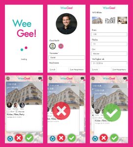 Die Handy-App "WeeGee!"(Foto: Screenshots)