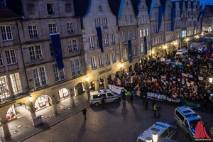 Wie auch beim letzten AfD-Neujahrsempfang 2017 in Münster ruft das "Keinen Meter" Bündnis zu Protesten auf. (Archivbild: Thomas Hölscher)