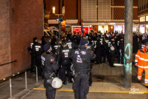 Die Initiatoren der Aktion beklagen Polizeiwillkür bei Demos gegen Rechts, wie hier beim Protest gegen den AfD-Neujahrsempfang (Archivbild: Thomas Hölscher)