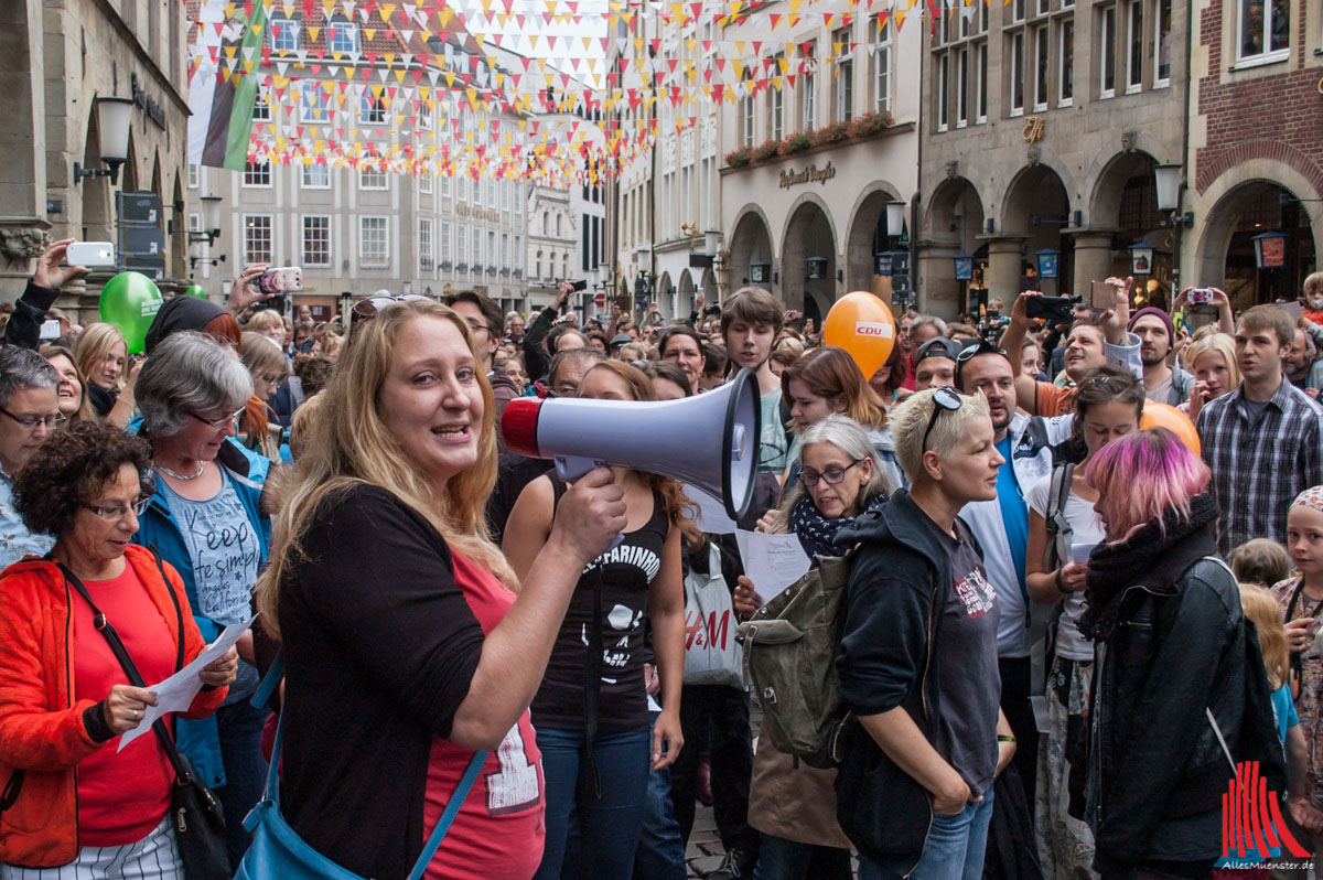 Sarah Schütte aus Münster hat den Flashmob in Münsters Guter Stube organisiert. (Foto: th)