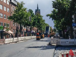 Die Arbeiten auf der Hammer Straße kommen gut voran. (Foto: th)