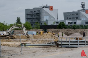 Auf dieser Baustelle wurde eine 5-Zentner-Bombe gefunden. (Foto: th)