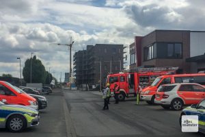 Der Fundort der Bombe hinter der Halle Münsterland. (Foto: Thomas Hölscher)