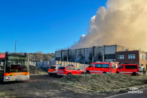 Brand auf dem AWM Gelände in Coerde. (Foto: AM)