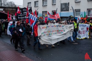 Die Initiativen "Münster gegen PEGIDA" und "Keinen Meter den Nazis" setzen ein Zeichen. (Foto: th)