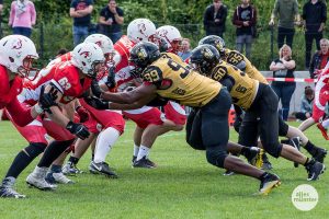 Das Stadtderby 2018 mit den Münster Blackhawks und den Münster Mammuts. (Foto: Thomas Hölscher)