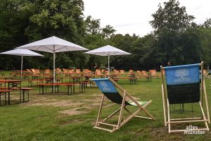 Der "digitale Biergarten" am ehemaligen Lindenhof soll nach dem Erfolg 2020 im Rahmen der "Projektstadt" wieder öffnen dürfen. (Foto: Marcus Geßler)