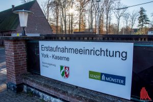 Die Erstaufnahmeeinrichtung in der York-Kaserne in Münster. (Foto: th)