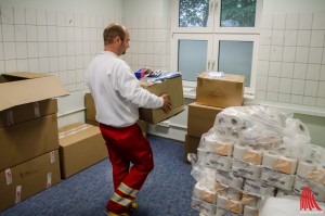 In der York-Kaserne werden von den Hilfsorganisationen weitere 250 Plätze für Flüchtlinge geschaffen. (Archivbild: th)