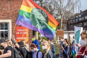 Die münstersche Ortsgruppe beteiligt sich an landesweitem Streik. (Foto: Thomas Hölscher)