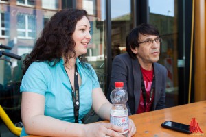 Fug & Janina im Interview mit Alles Münster beim Hafenfest. (Foto: ml)