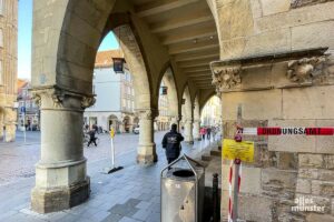 Bereits seit dem Wochenende sind Rathaus und Friedenssaal für den G7-Gipfel geschlossen. (Foto: Thomas Hölscher)