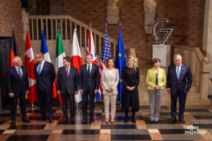 Für viel internationales Publikum sorgte das Treffen der G7-Außenminister im Historischen Rathaus. (Foto: Thomas Hölscher)