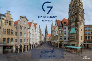 Der G7-Gipfel in Münster. (Foto: Weber / Grafik: AM / Logo: G7)