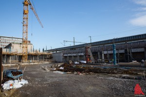 Voraussichtlich Ostern 2017 soll der neue Hauptbahnhof in Betrieb genommen werden können. (Foto: cabe)