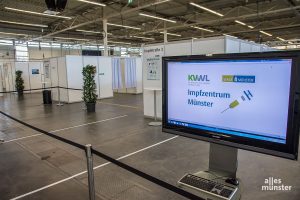 Das Impfzentrum in der Halle Münsterland steht schon seit Wochen bereit. (Foto: Thomas Hölscher)