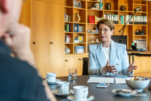 Alexandra Dorndorf im Interview mit ALLES MÜNSTER. (Foto: Hölscher)