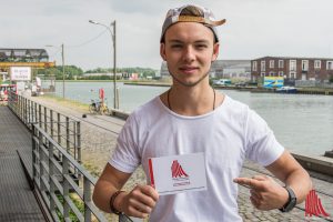 Rapper JayK mit ALLES MÜNSTER an seinem Lieblingsspot. (Foto: th)