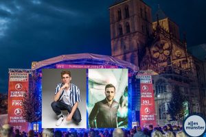 Lost Frequencies (li.) und Josh. (re.) werden am 16. August die Top-Acts des Freitagabends auf der Domplatz-Bühne beim Stadfest "Münster Mittendrin" sein. (Foto: Bildmontage / Stephan Günther / Pressebild / Carina Antl)