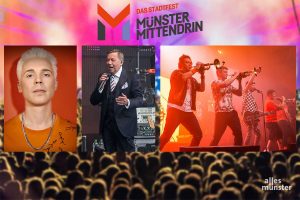 Die Top-Acts haben zugesagt, 2021 bei Münster Mittendrin aufzutreten: Felix Jaehn, Roland Kaiser und Querbeat (Fotos: Jens Koch, Thomas Hölscher, Claudia Feldmann)