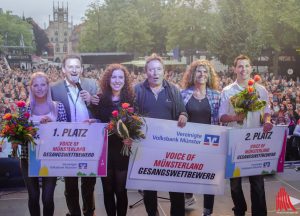 Die Vorjahressieger und Organisatoren von "Voice of Münsterland". (Foto: th)