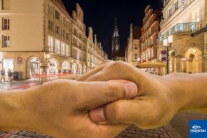 Corona breitet sich aus, Münster setzt auf Solidarität. (Foto: Thomas M. Weber / Bildmontage: Thomas Hölscher)