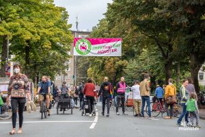 2021 wurde die Warendorfer Straße beim PARK(ing) Day zu einer "Oase der Ruhe, des Spiels und des kritischen Denkens", kommenden Freitag ist die Hammer Straße dran. (Archivbild: Thomas Hölscher)