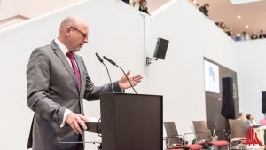 Oberbürgermeister Markus Lewe ist sich sicher: "Skulptur Projekte 2017 müssen Skulptur Projekte 2027 nach sich ziehen!" (Foto: wf / Weber)