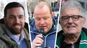 Am kommenden Sonntag gibt es die zweite Auflage der "Preußen-Matinee". Gäste sind (v. l. n. r.) Sportdirektor Malte Metzelder, Stadionsprecher Martin Kehrenberg und Präsident Christoph Strässer. (Fotos: Carsten Schulte)