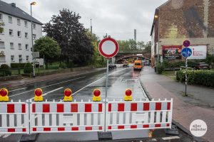 Der Bereich an der Hafenstraße bleibt bis Ende nächster Woche gesperrt. (Foto: Thomas Hölscher)