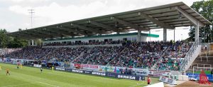 Nicht in den Räumen der Tribüne, sondern in der Mensa am Aasee findet die JHV des SC Preußen Münster am Montag statt. (Foto: cabe)