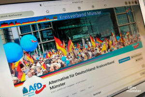Die populistische Partei "Alternative für Deutschland" (AfD) fällt vor allem durch ihre langen Postings auf. (Foto: Hölscher)