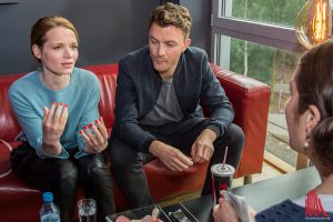 Karoline Herfurth und Friedrich Mücke beantworteten bei der Filmpremiere im CINEPLEX alle Fragen im Interview. (Foto: th)