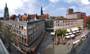 Das Stadthaus 1 auf der Klemensstraße wird zur Großbaustelle. (Foto: Presseamt Münster / Angelika Klauser)