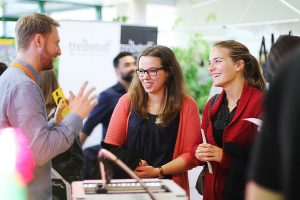 Die Studentenfutter-Messe in der Mensa am Coesfelder Kreuz. (Foto: Promo)