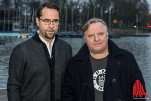 Tatort ist ein Teil der Stadt geworden - das hat Schaupieler Jan Josef Liefers (li.) schön zusammengefasst. Am Freitag starteten für ihn und seinen Kollegen Axel Prahl die Dreharbeiten in Münster. (Foto: ml)