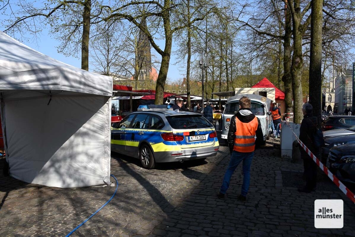 Wenn nötig, wird für eine Szene sogar ein "falscher Wochenmarkt" auf dem Domplatz aufgebaut. (Archivbild: Michael Bührke)
