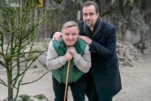 12 Millionen Zuschauer schalteten gestern Abend den neuen Münster-Tatort mit Kommissar Thiel (Axel Prahl, li.) und Prof. Boerne (Jan Josef Liefers) ein. (Foto: Allwetterzoo)