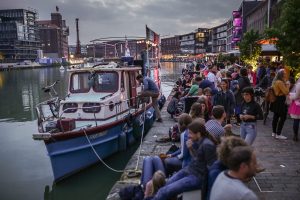 Die MS Anaconda macht für die Konzertreihe TREIBGUT wieder im Stadthafen fest. (Foto: Yannick Kroll)