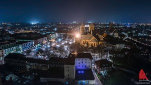 Arbeitsplatz mit Aussicht, hoch oben über der Stadt. (Foto: wf / Weber)